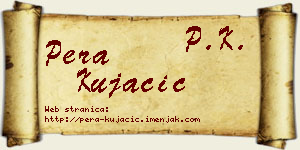 Pera Kujačić vizit kartica